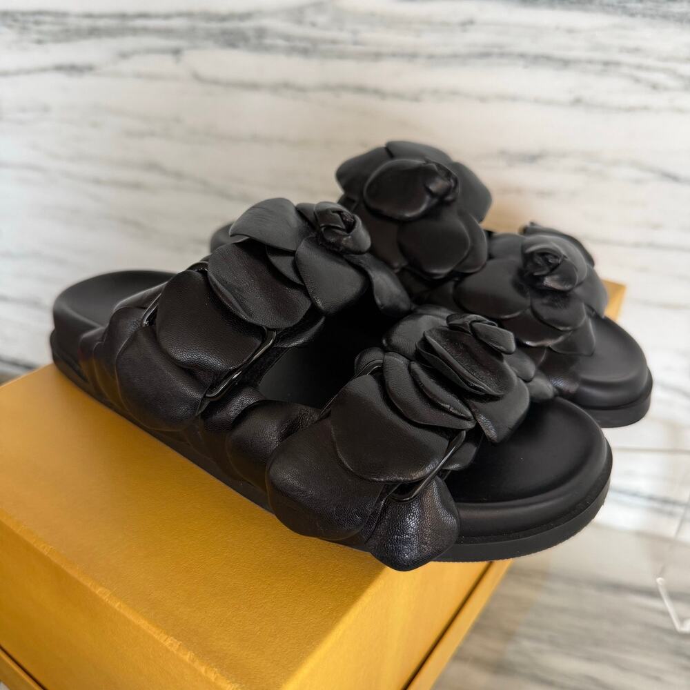 Valentino Rose-Detail Sandals SZ 35